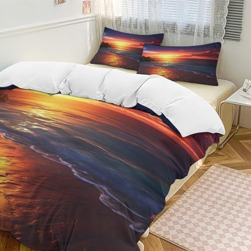 Parure de lit 3 pièces microfibre avec fermeture éclair soleilset