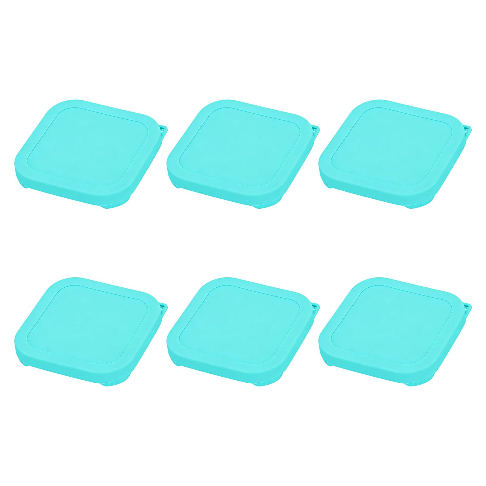 Stretchable Silicone Replacement Covers for Leftovers and Meal Preparation Lid for Square Glass Bowl Recyclable Elastomer Lids
