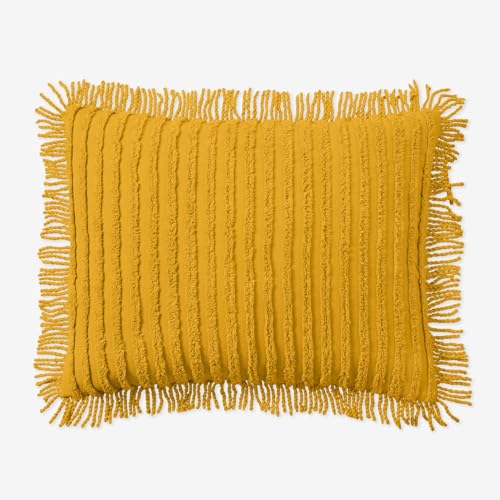 Image of BrylaneHome Chenille 100% Cotton Sham - King, Yellow
