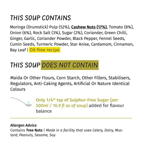 Image of Simplify Cashew & Moringa Soup and Curried Pumpkin Soup - Pack of 2 (Serves 5 to 6) I Each Makes 500ml | 0% Additives and Preservatives