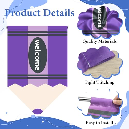 UAYNFY 7 Pcs Classroom Curtains Back to School, Colorful Pencil Curtains for Kindergarten Daycare, Playroom, Bedroom, Window Decor, Machine Washable, Rod Pocket, 36" x 24" — view 3