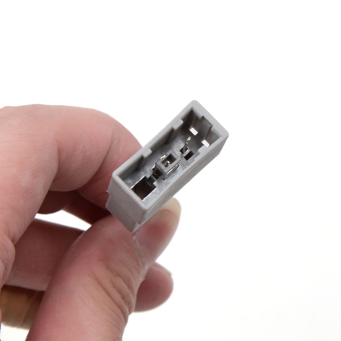 sourcing map 2pcs Radio Stereo Socket Mount Dia Connector Antenna Adapter Cable, Blue,Black,Gray, 10 x 14 x 1.5 cm - Image 2