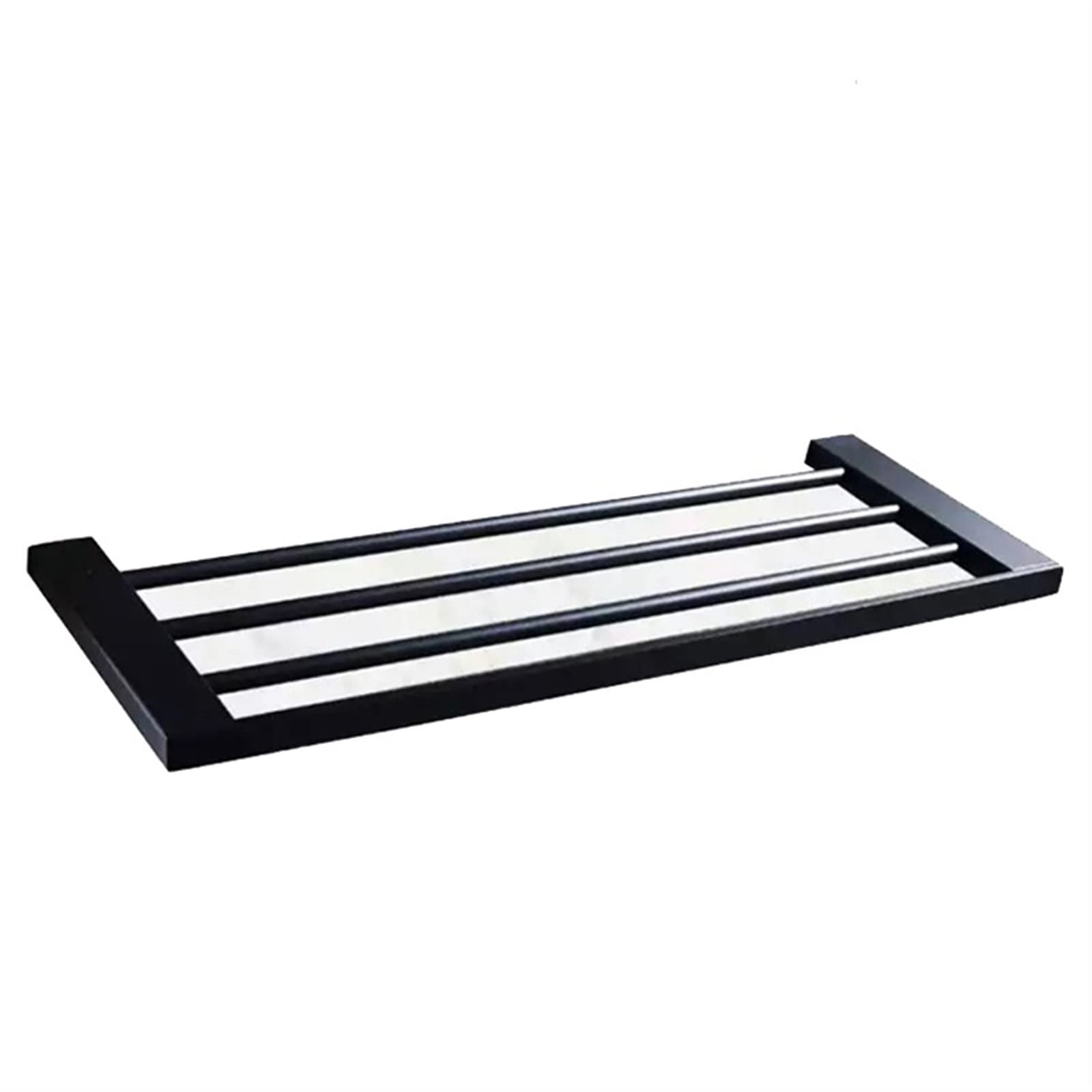 Porte-serviettes acier inoxydable antirouille noir 50cm pour mur humide