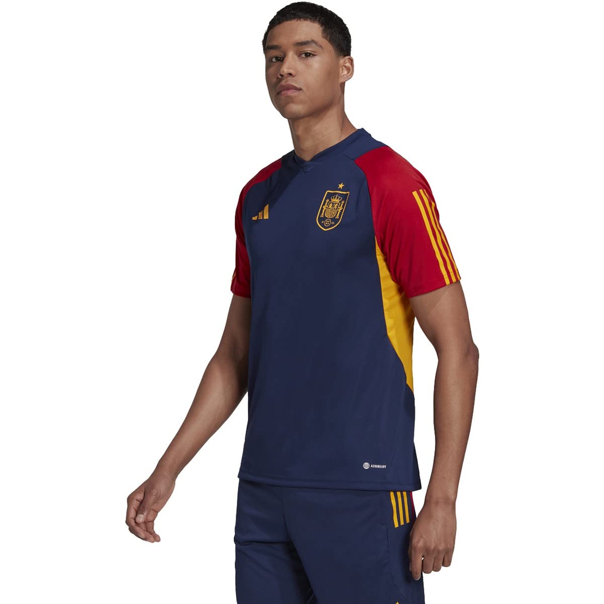 Adidas Mens 2022 Spain Training Jersey Team Navy Blue