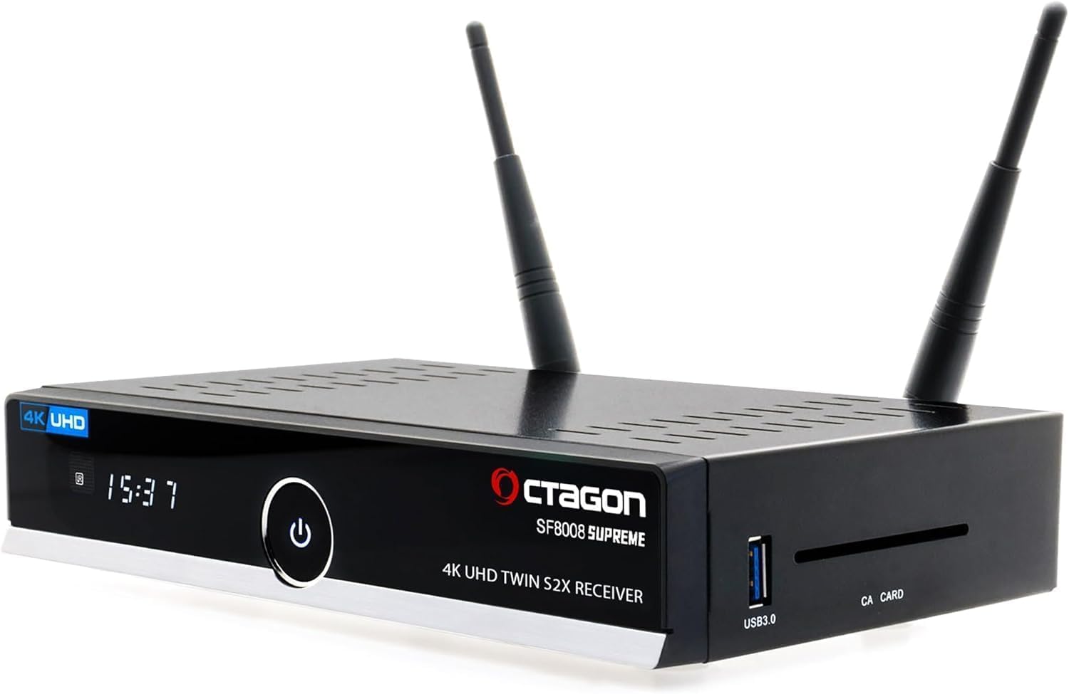 OCTAGON SF8008 UHD 4K Supreme Twin Sat Receiver, 2X DVB-S2X Tuner, E2 Linux & Define OS, mit PVR Aufnahmefunktion, M.2 M Key, Gigabit LAN, Kartenleser, Sat to IP, WiFi WLAN + HM-SAT HDMI Kabel