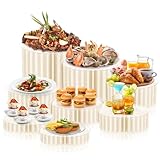 8 Pcs Buffet Risers, Acrylic & Cardboard...