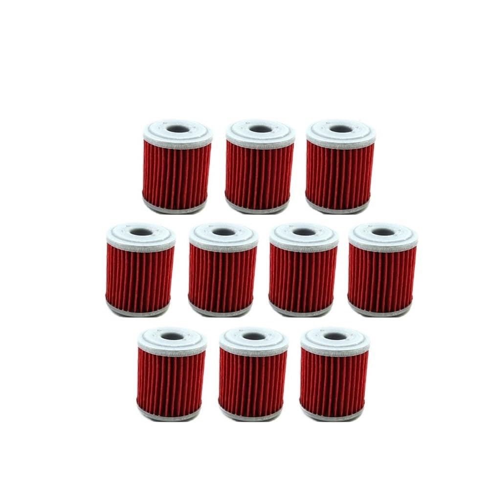 Filtro de aceite HF207 apto for K-WASAKI KX450F KX250F S-ZUKI RMZ450 RMZ250(10 pcs)