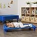 ECR4Kids Streamline Cot, Ready-to-Assemble, Toddler Size, Classroom Furniture, Blue, 6-Pack