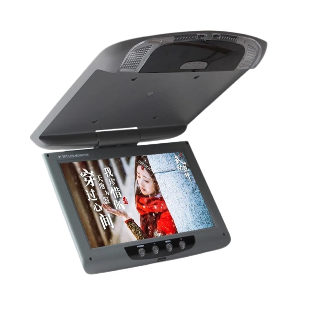 Monitor da tetto for auto 9 pollici con schermo LCD ribaltabile, display multimediale for montaggio a soffitto sul(Grey)