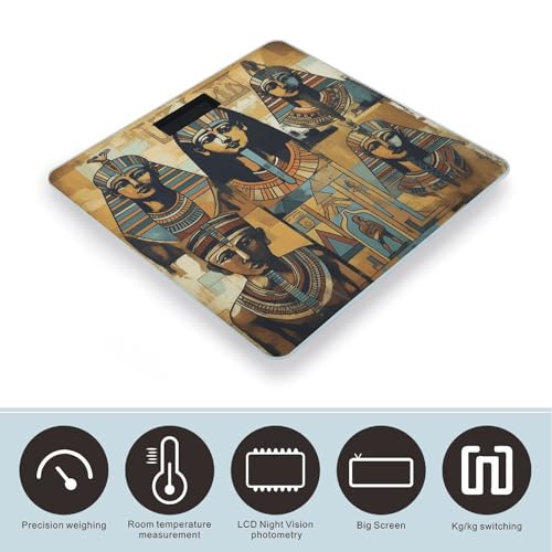 Báscula Digital Ancient Egypt Tribe para Baño 26x26 cm miniatura 3