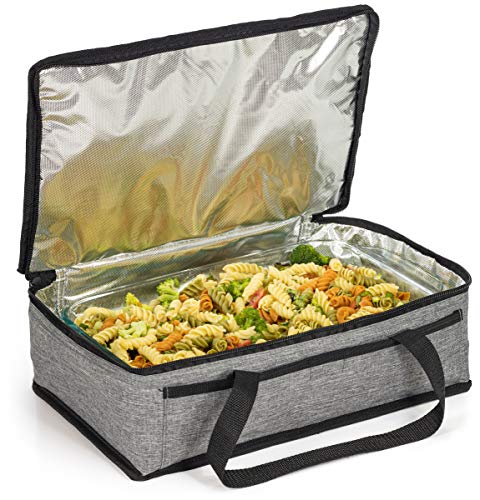 image for VP Home Insulated Casserole Carrier Travel Bag (Heather Gray) for Trip