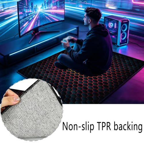 Tapis gamer pour chambre de garçons lavable protégeant le sol des chaises