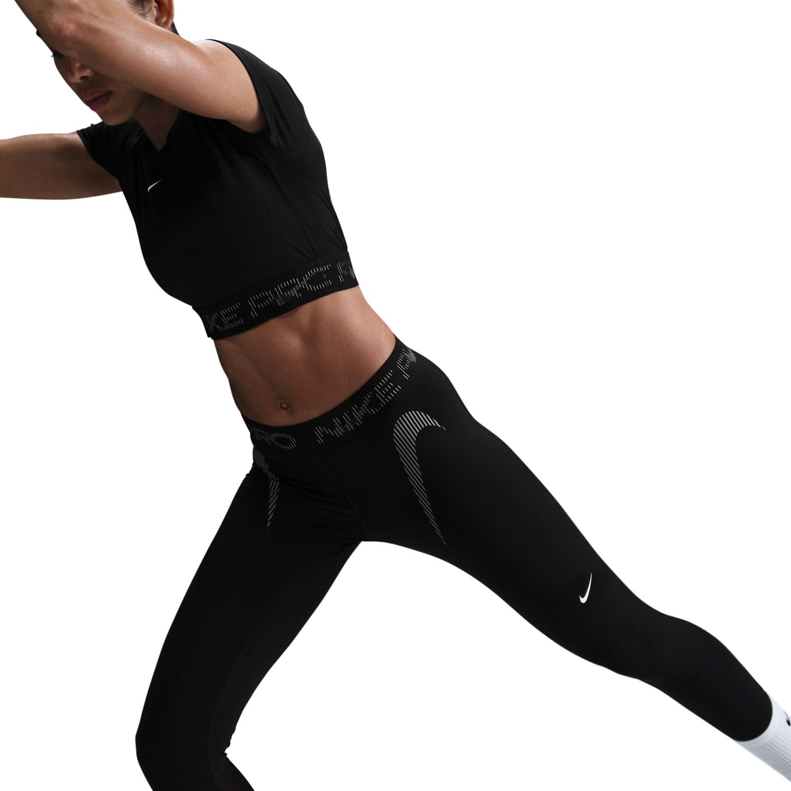 Nike - Leggings A 7/8 A Vita Media con Grafica Nike PRO – Donna, Pants Donna
