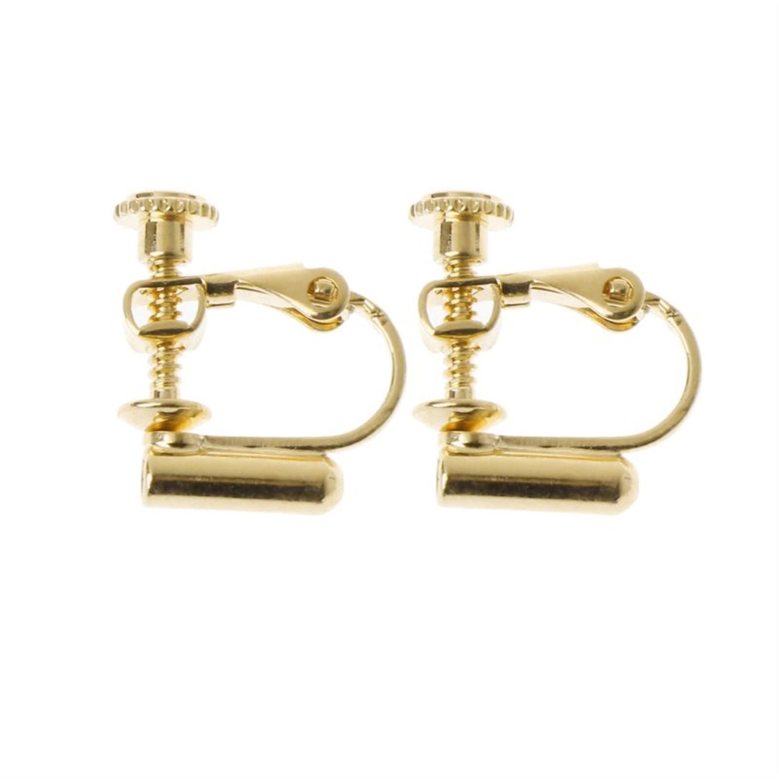 GMYQ Clip-on Earring Converter 1 Pair Clip on Earring Converters No-pierced Ears Turn Studs Into A Clip-On (Metal Color : Gold-color)