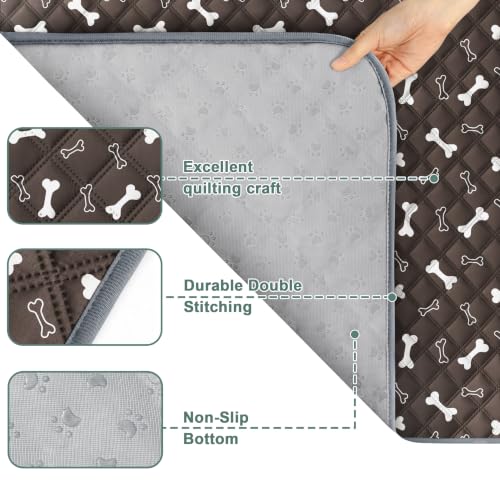 Image of Eterish Washable Pee Pads for Dogs Large /Extra Large 31'' x 36'' 2 Pack | Reusable Absorbent Pet Puppy Dog Training Pads Non-Slip, Waterproof Whelping Potty Pads for Dogs Leak-Proof