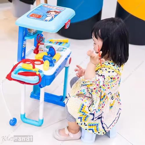Image of Kids Mandi Playset Suitcase Workbench - Multicolor Toy Set for Kids, Portable Play Kitchen, Educational Role Play, Creative Building Blocks, Fun Activity Set, for Boys and Girls