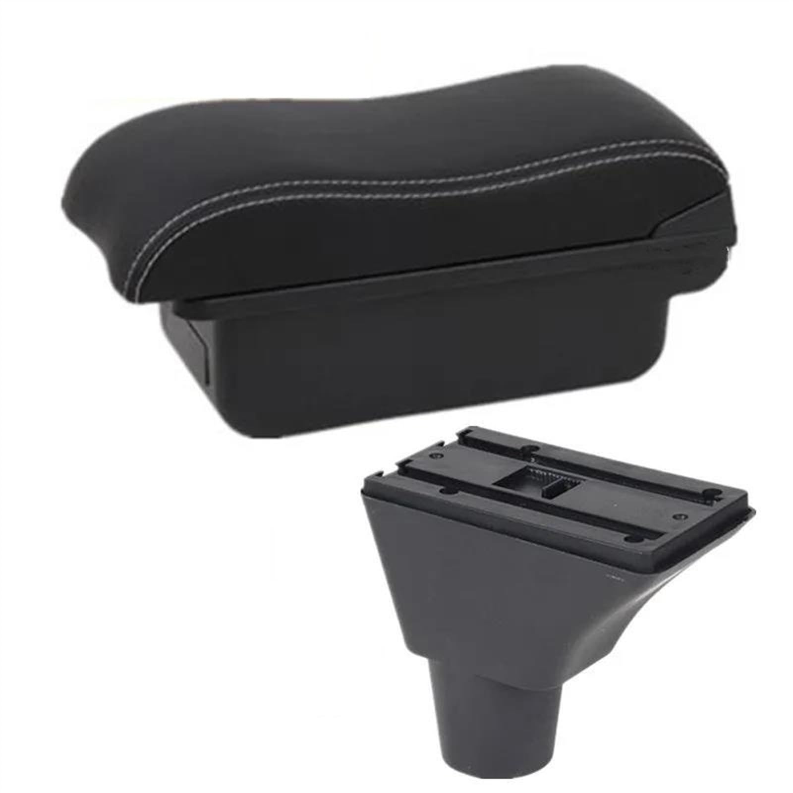Ysdsls A White Line No Usb Car Interior Accessories Center Console Storage Box Multi-Function Armrest For Ibiza 6J 6L