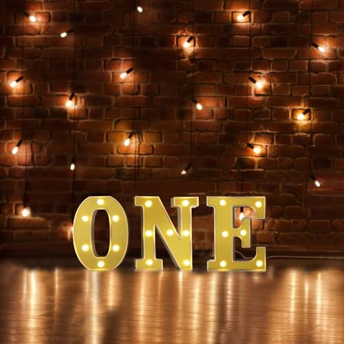 Image of Efavormart 6 inch Gold Marquee Letter O, Mirror Front Warm White LED Light Up 3D Sign, Battery Operated 72H Glow for Wedding Party & Wall Decor