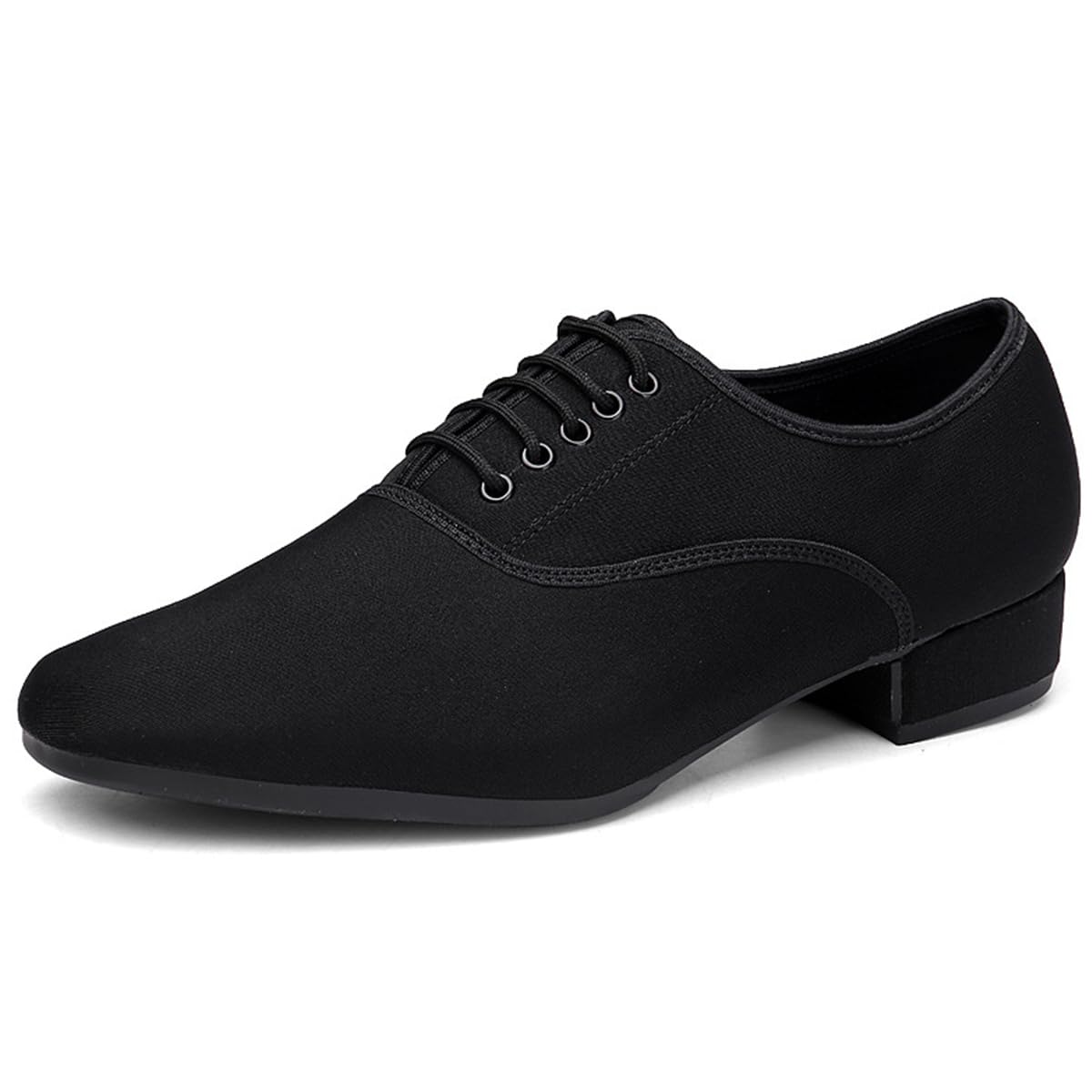Scarpe da Ballo Latino da Uomo Punta Chiusa Lacci Scarpe da Ballo Jazz Salsa Moderno Tacco Basso Leggero Professionali
