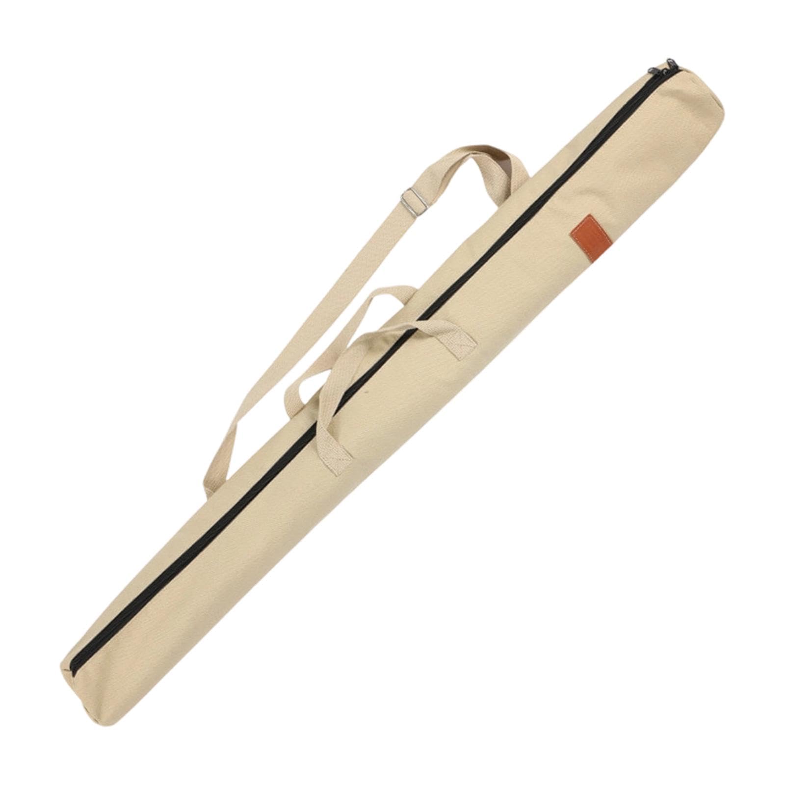 Homyl Fishing Rod Storage Bag with Padded Carrying Handle And Lightweight Design for Protecting And Organizing Fishing Rods on Outdoor Fishing Trips, Beige 120cm