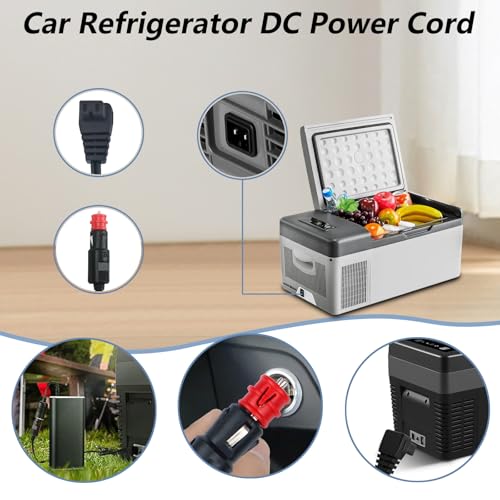 Image of DC 12V Power Cord Car Fridge Compatible with Alpicool, Bodega, Euhomy, BougeRV, ARB, Dometic, ICECO, Setpower, JoyTutus Car Refrigerator Power Cord