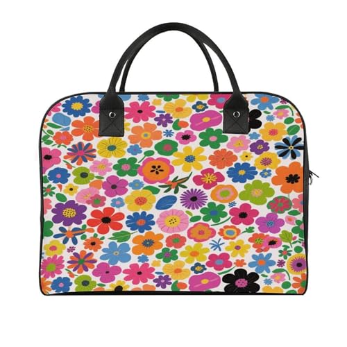 Bolso Tote con Estampado Floral y Correa Ajustable miniatura 1
