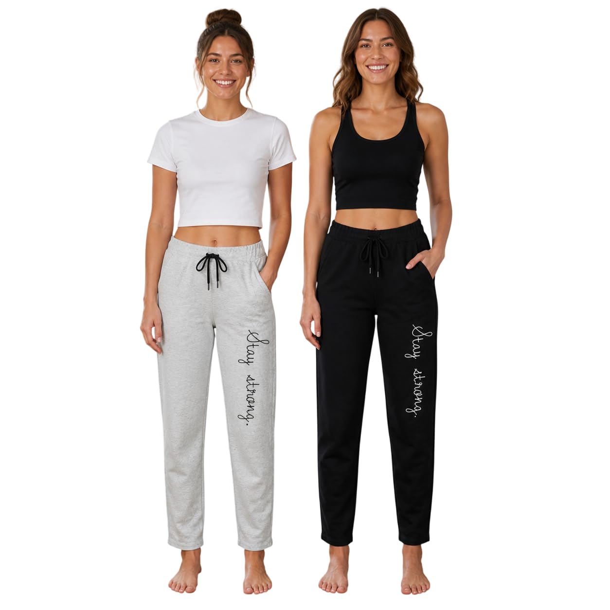 Women Cotton Pyjamas for Daily Wear | Lightweight Breathable Pyjama for Summer | Soft Comfortable Lounge Pants Elastic Waistband-image-13