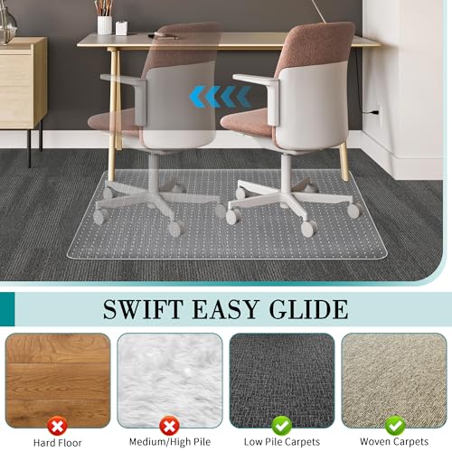 Office-Chair-Mat-for-Carpets-Clear-Computer-Desk-Chair-Mat-for-Low-Carpeted-Floors-Thick-and-Sturdy-Carpet-Protector-Easy-Glide-and-Flat-Without-Curling30-x-48-Rectangle