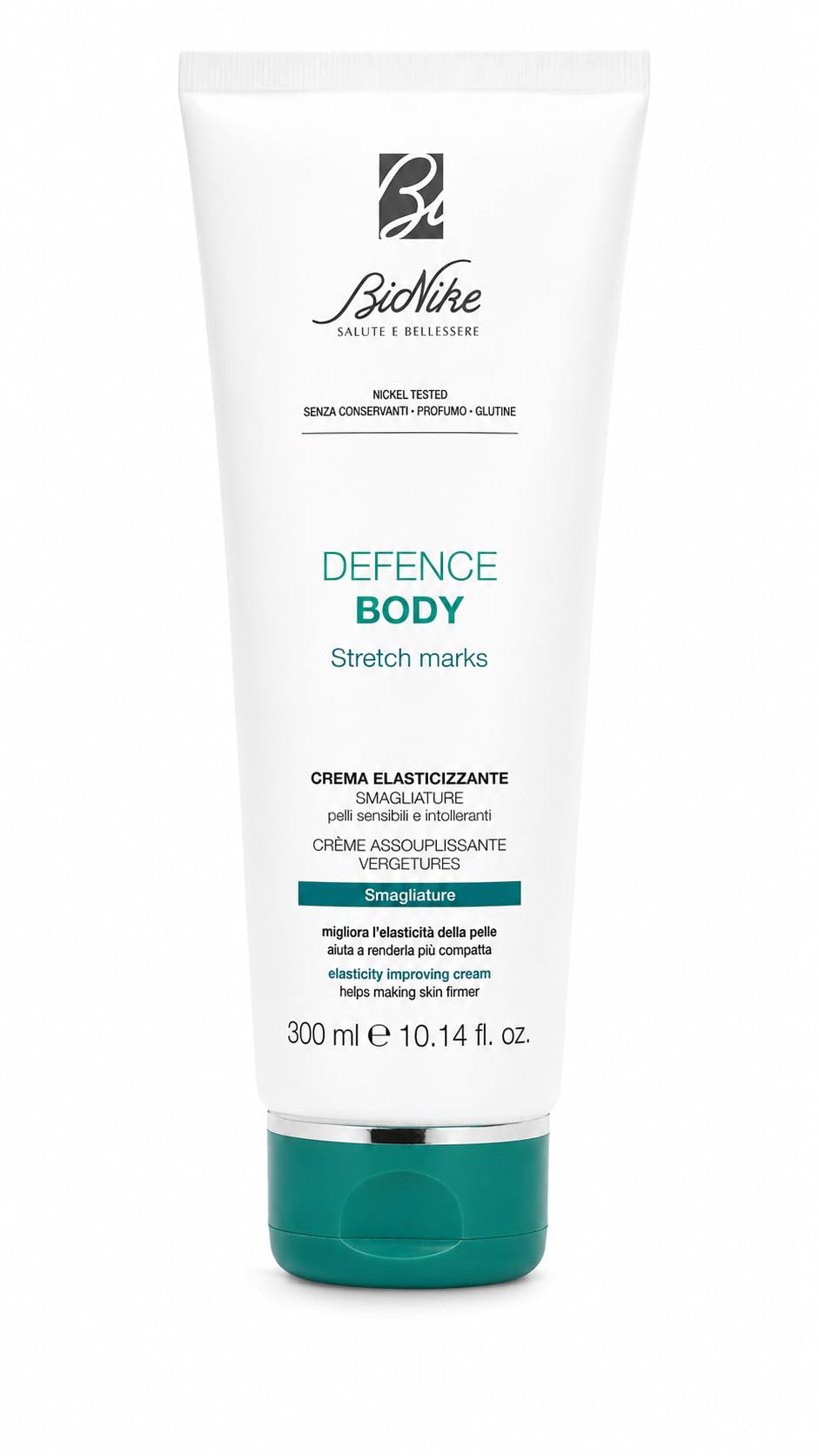 BioNike Defence Body Crema Elasticizzante Smagliature 300 ml – Trattamento Corpo Idratante e Tonificante – Pelle Sensibile