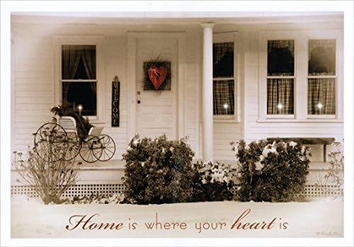 LPG Greetings Home is Where Your Heart Is: Box of 16 Robin-Lee Vieira Christmas Cards