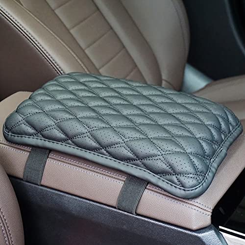 GSPSCN Car Armrest Cover Auto Thickening Center Console Protective Cover Soft and Comfortable Car Arm Rest Cushion Pad (Black)