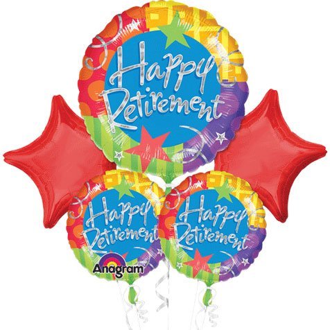 Happy Retirement Stars Bouquet Of Balloons