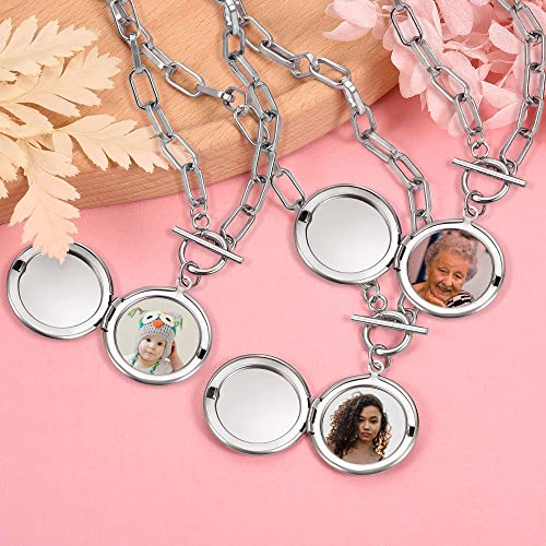 Jovivi Collana con Medaglione da Donna Portafoto