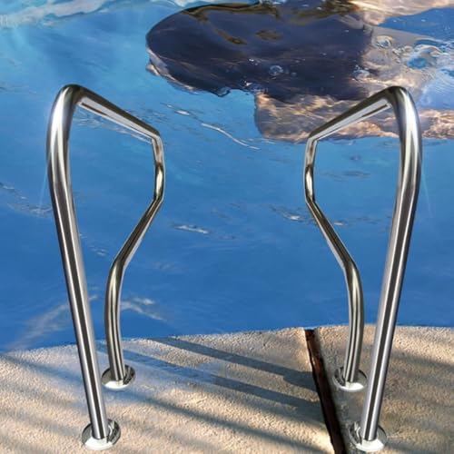 Edelstahl Schwimmbad Handlauf Einstiegshilfe, Humanisierte Pool Haltegriff, Für Indoor Outdoor Spa Garten Hinterhof Inground Pools, Mit Zubehör (Size : 1 Pack)