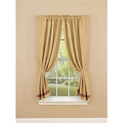 Country Burlap Curtains Amazon Com