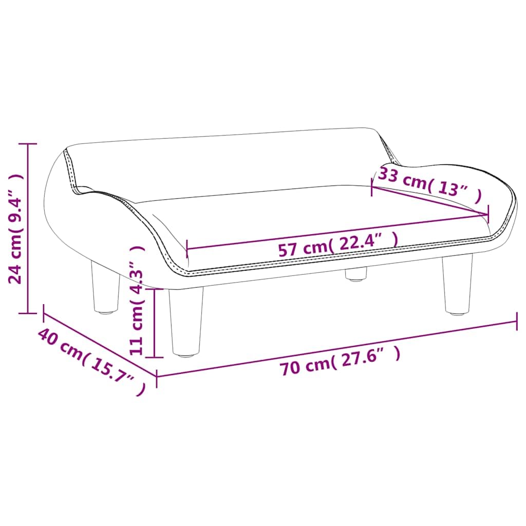 vidaXL Divano per Bambini Nero 70x40x24 cm in Tessuto, Mini Divano, Sofa per Bambini, Poltrona per Divano per Bambini, Divano per Sala Giochi