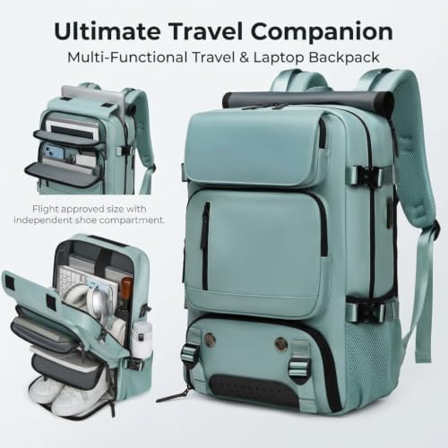 Mochila de viaje para portátil de 16 pulgadas gris de mano 2