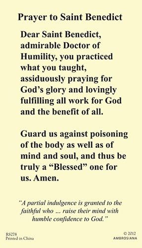 Religious Saint Benedict Holy Prayer Card (10 pack) - Image 2
