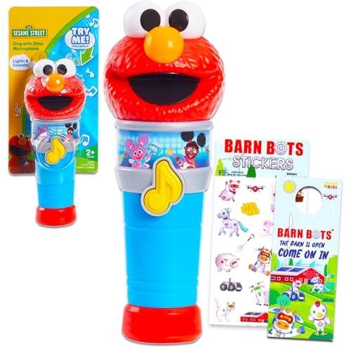 Sesame Street Sing Along Elmo Toy - Singing Activity Bundle with Elmo Microphone Plus Stickers, More | Sesame Street Musical Toys for Kids, Boys,...