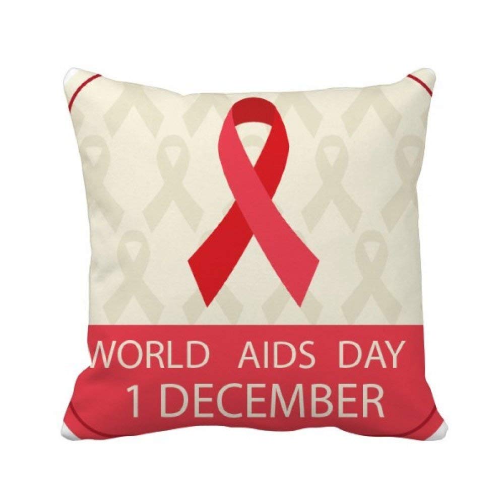 Coussin Ruban Rouge SIDA multicolore pour raviver un canape terne facilement