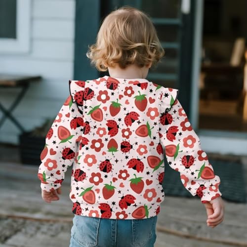 Toddler Girl Crewneck Sweatshirt Soft Pullover Sweatshirts Long Sleeve Tops Outfit Kids Clothes Graphic Sweaters3
