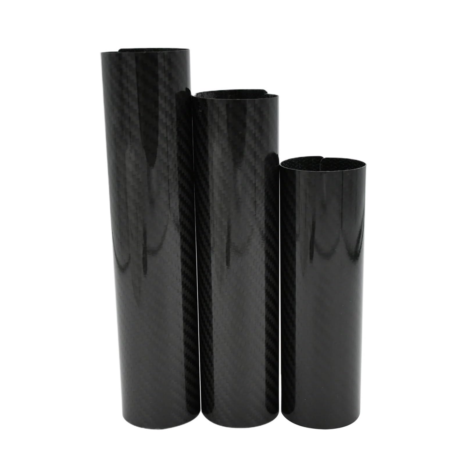 Protector Horquilla Moto Ajuste para Yamaha para Honda para Suzuki para Kawasaki Envoltura Protectora de Horquilla Delantera Fibra Carbono(225mm)
