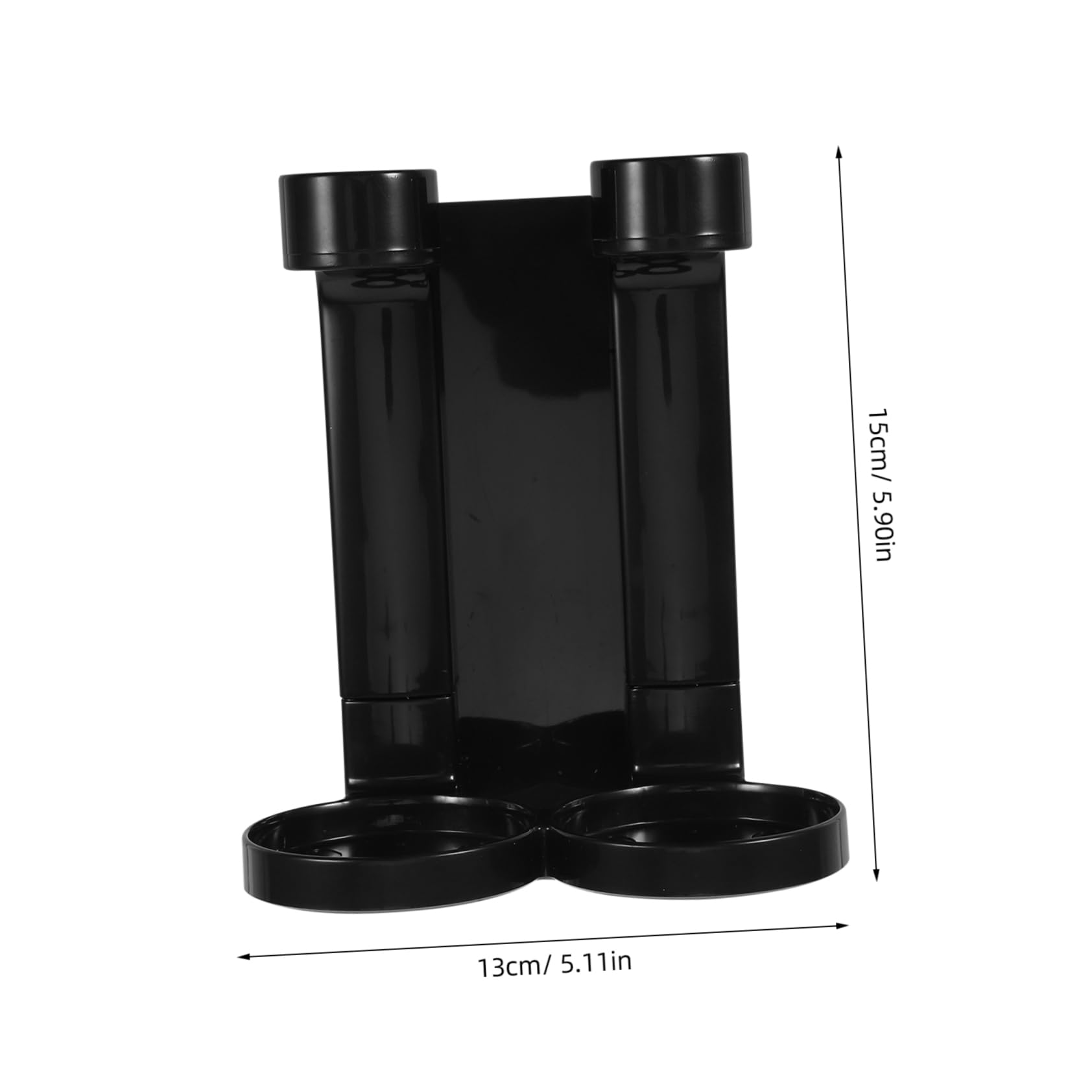 PRETYZOOM Soap Dispenser Storage Rack Shampoo Shower Bottle Holder Wall Mount Pump Dispenser Bracket Room Wall Stand for Lotions Bathroom Bottle Hangers Shower Gel Bottle Rack Black Plastic