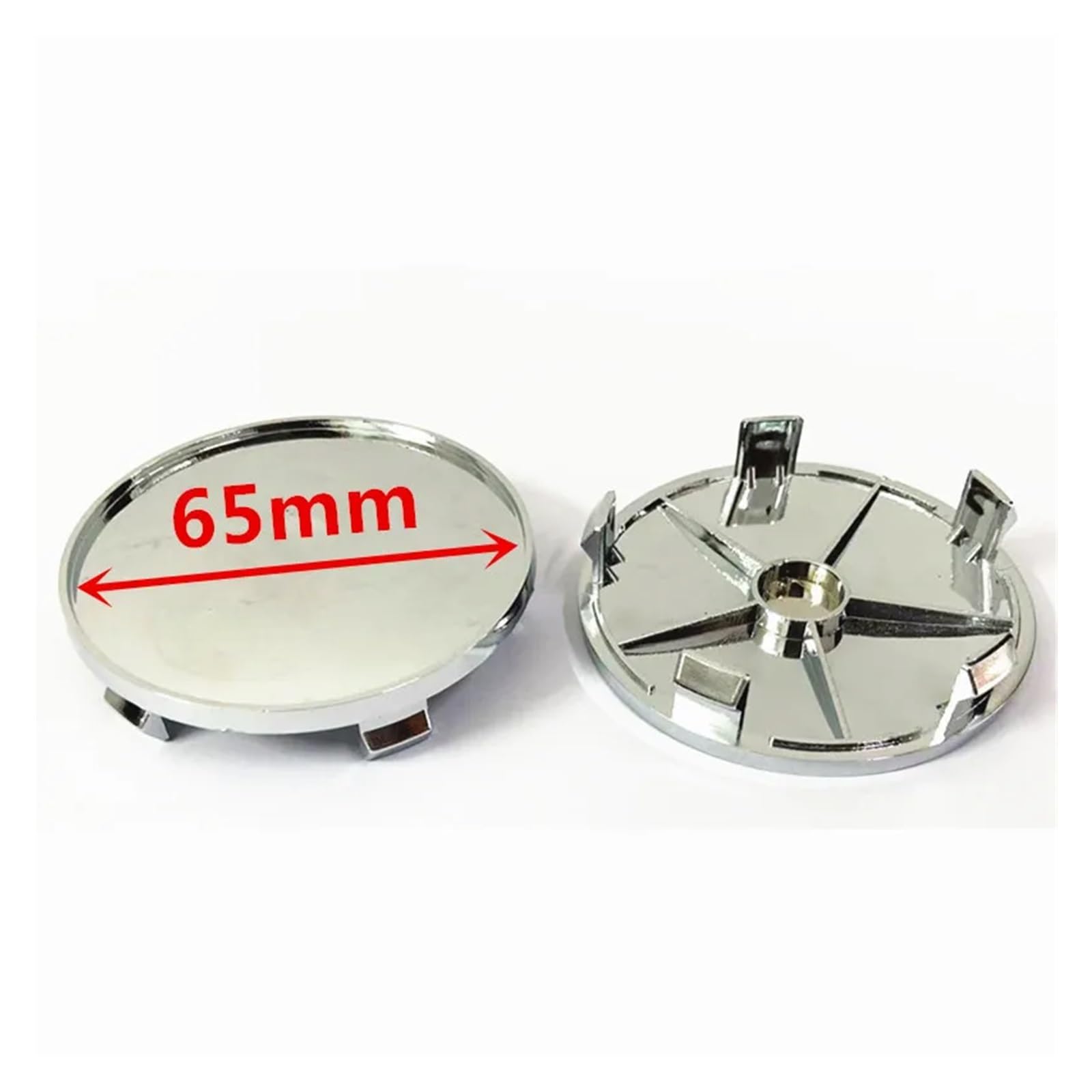 1 Pièces 68mm Chrome Argent Base Vierge Jantes De Voiture Couverture Roue Centre Moyeu Caps Auto Accessoires