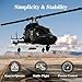 Carmanon RTF Airwolf RC Helicopter - 27:1 Scale Collectible Remote Control Helicopter with Auto-Hover, 6CH Control & Dual Batteries for Adults Beginners,TV-Accurate Air Wolf Series Model