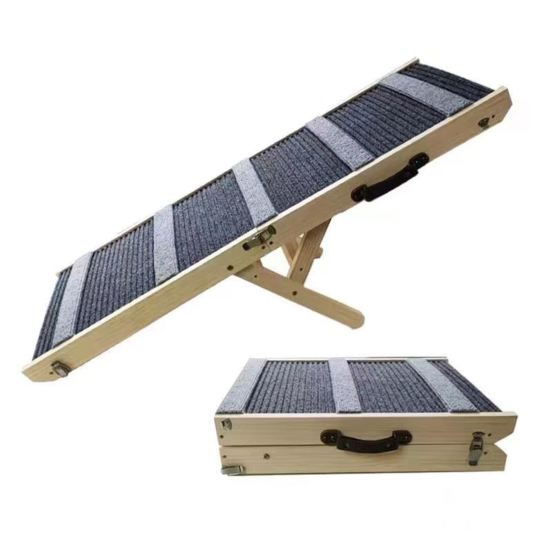 BotaBay Rampa para perros para mascotas, para cama, sofá o coche, para perros pequeños y gatos, rampa ajustable hasta 55 kg, 1 m de largo y ajustable de