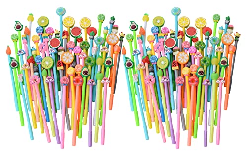 128 bolígrafos gel negro estilo kawaii surtido miniatura 7