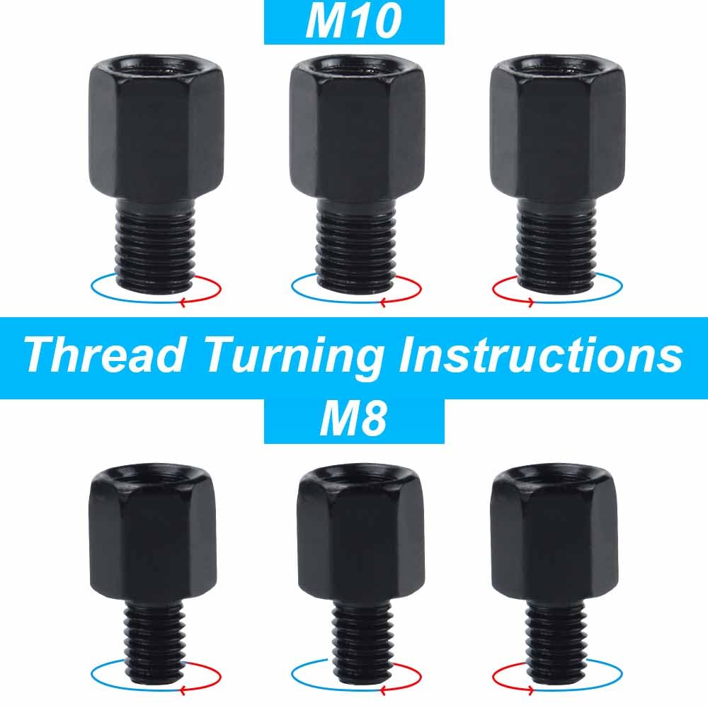 Set 4 Viti Adattatore Per Specchietti Moto - Conversione Da M10 Destra A Sinistra/Destra - Foto 9