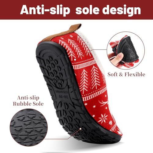 Image of Ibeauti Women Mens House Slippers Lightweight Comfy Barefoot Slipper Socks Rubber Sole House Shoes for Indoor /Outdoor Bedroom Travel