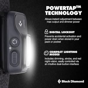BLACK DIAMOND Cosmo 350 Headlamp, AAA Powered, Dimmable Bright, BD Graphite — photo 3 of 5